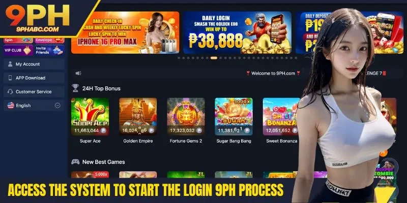 Access the system to start the login 9PH process